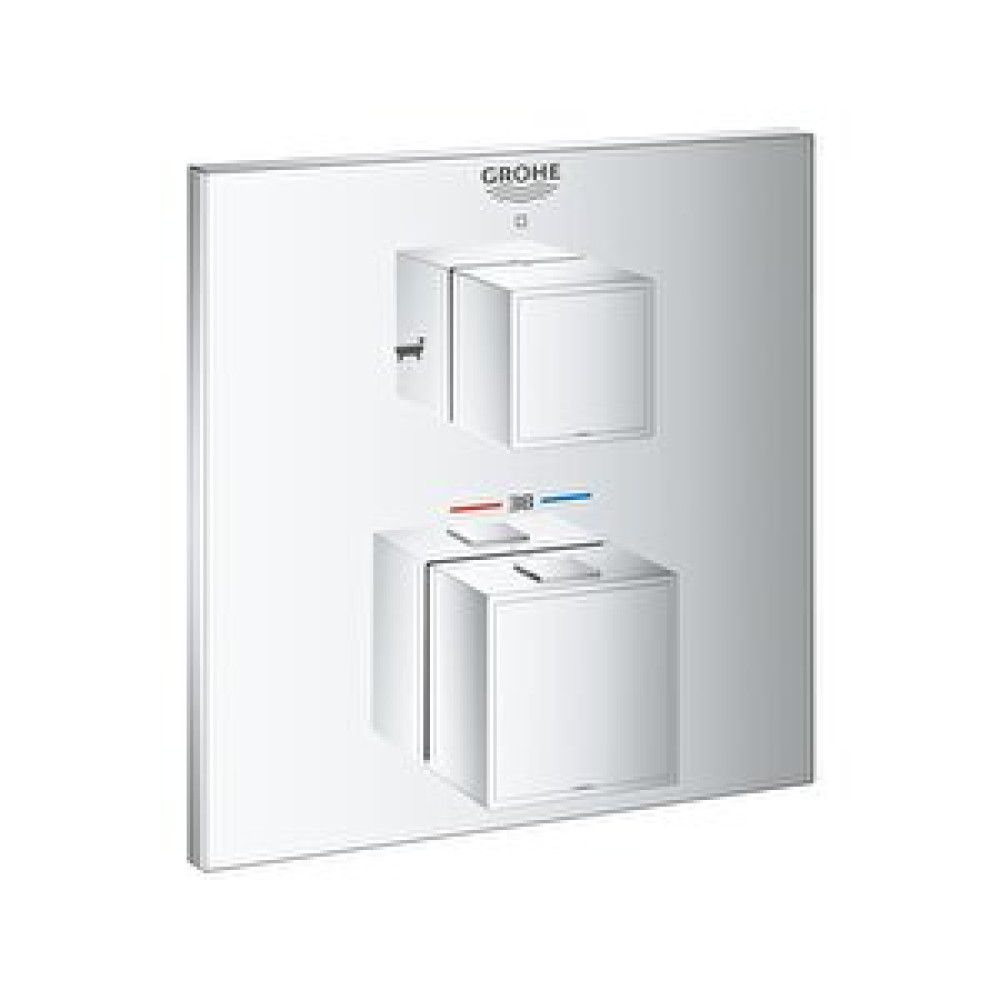 Gree Grohe Grohtherm Cube Termostatik Banyo Duş Bataryası 2 Çıkışlı Divertörlü- 24155000 Bataryalar Fiyatı