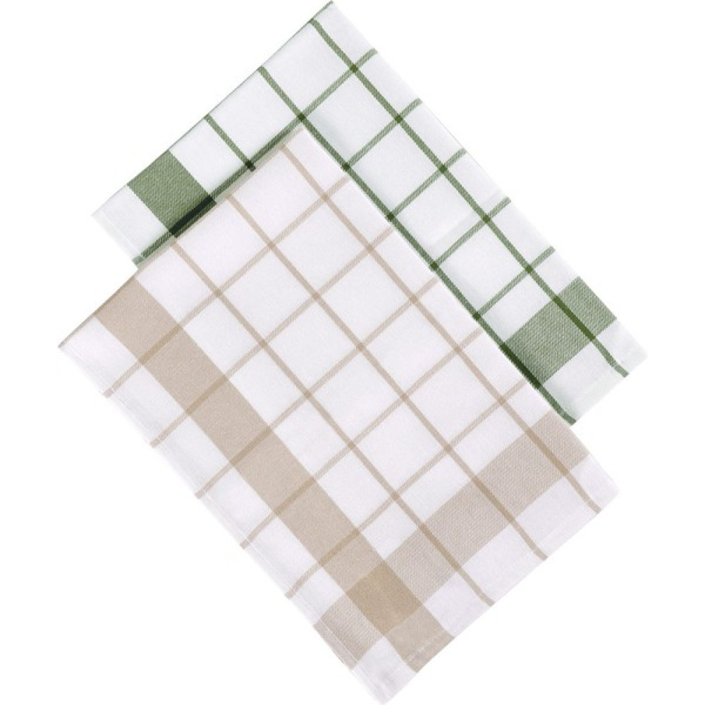 Green Black Esila 2'li Kurulama Bezi %100 Pamuklu Iplik Boyalı Özel Dokuma Bej-Yeşil 45X65 cm - 1 Çift - Yeşil Mutfak Tekstili Fiyatı