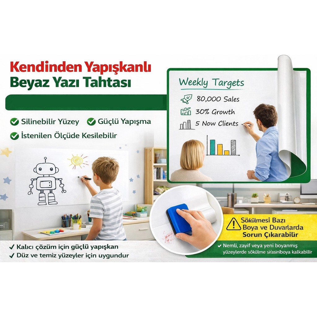 Green Class Beyaz Yazı Tahtası Folyosu - Kendinden Yapışkanlı - Keyifle Yaz, Kolayca Sil. - 100x150 cm SSD / Solid State Drive Fiyatı