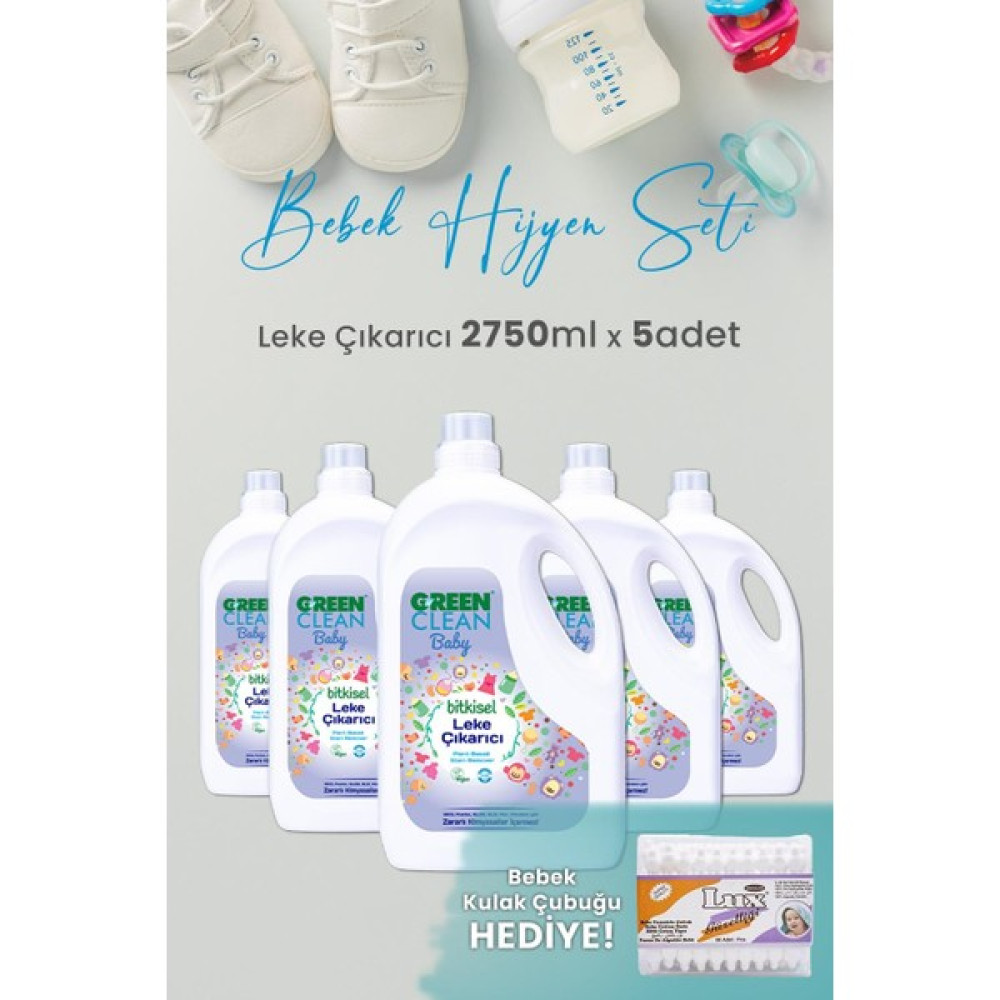 Green Clean Baby Leke Çıkarıcı 2.75 L x 5 Adet ve Hediyeli Oto Boyaları Fiyatı