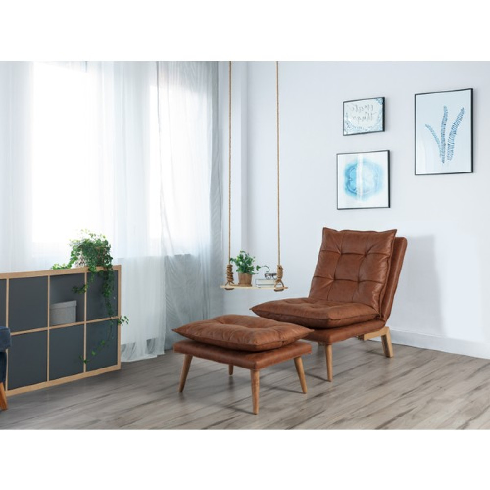 Green Corner Orchy Puflu Yataklı Berjer - Kiremit Tekli Koltuk & Berjer Fiyatı