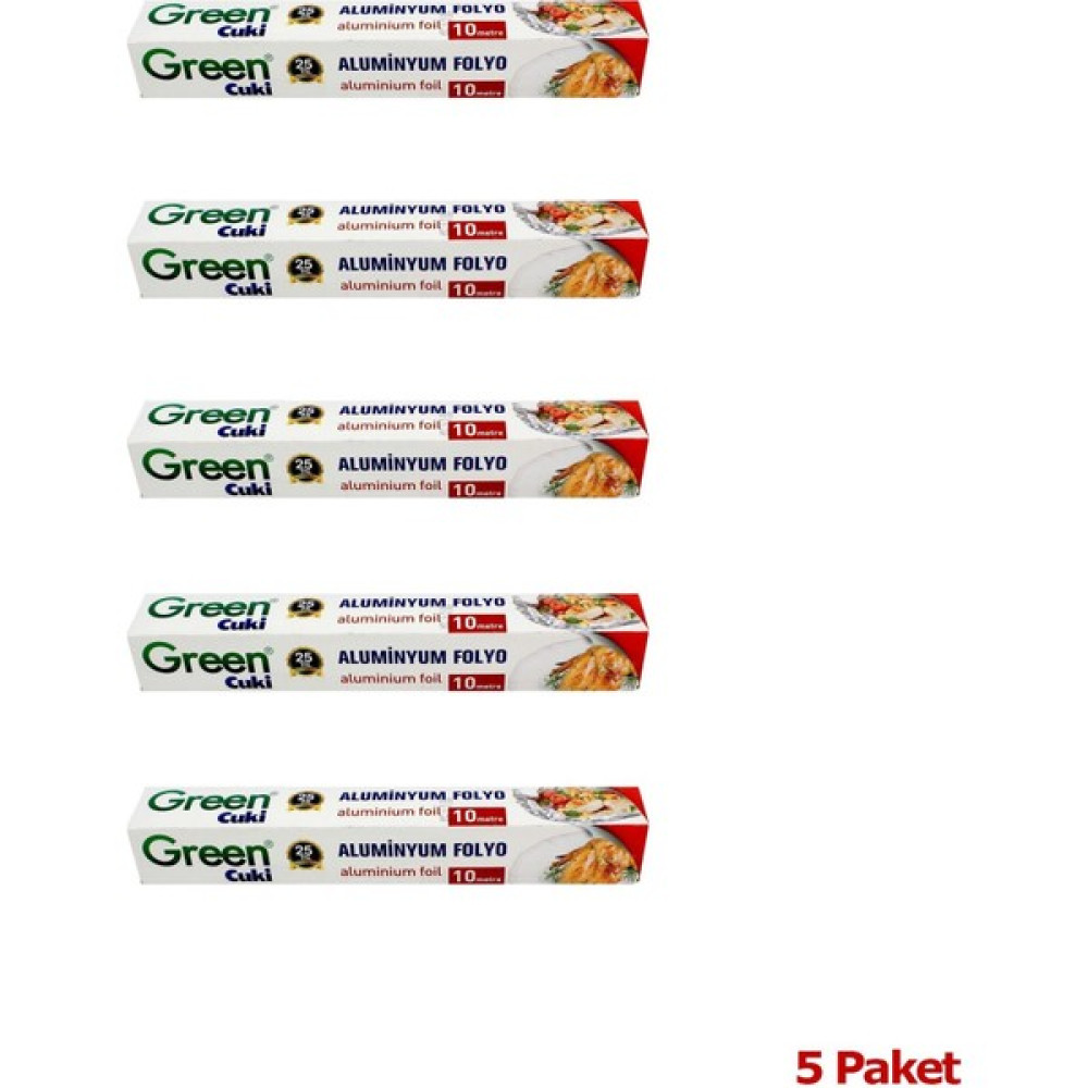 Green Cuki Alüminyum Folyo 30 cm x 10 Metre 5 Paket Oto Boyaları Fiyatı