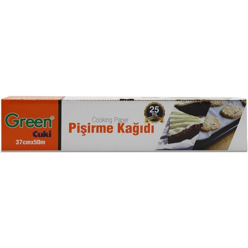 Green Cuki Yağlı Fırın Tepsi Pişirme Kızartma Kağıdı - 37 cm x 50 Metre - 3 Kutu Pişirme Kağıdı Fiyatı