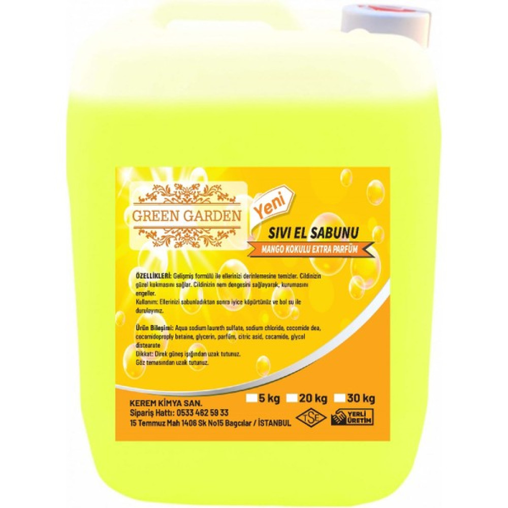 Green Garden Sıvı El Sabunu Mango Kokulu Gliserinli 5 Lt El Bakımı Fiyatı