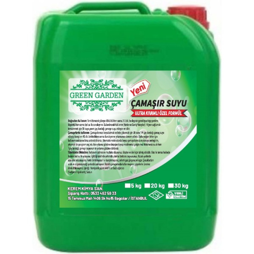 Green Garden Ultra Kıvamlı Çamaşır Suyu 5 LT Çamaşır Yıkama Fiyatı