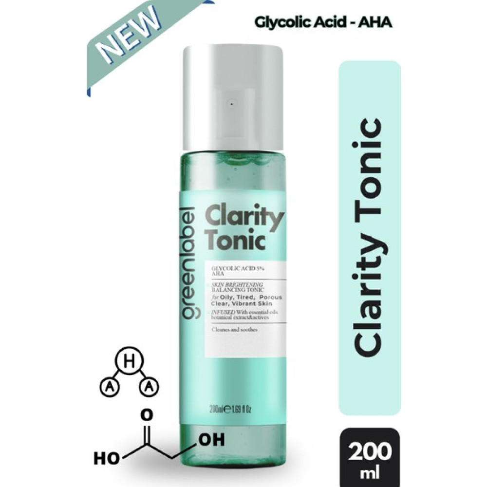 Green Label %5 Glikolik Asit - AHA İçeren Arındırıcı ve Gözenek Sıkılaştırıcı Peeling Etkili Clarity Tonic 200 ml Cilt Temizleme ve Peeling Fiyatı