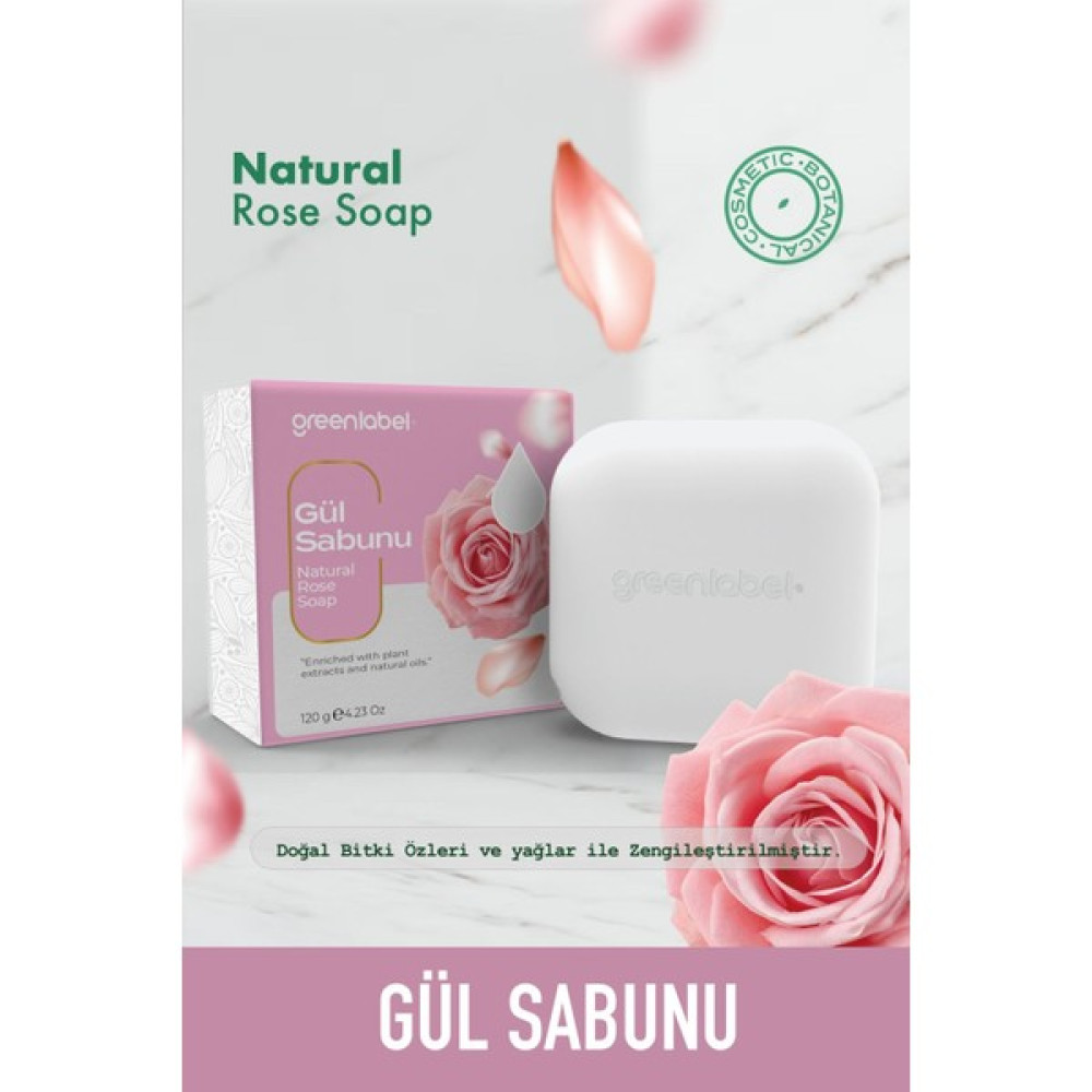 Green Label Gül Sabunu Natural Cilt Yenileyici ve Besleyici 120GR. Sabunlar Fiyatı