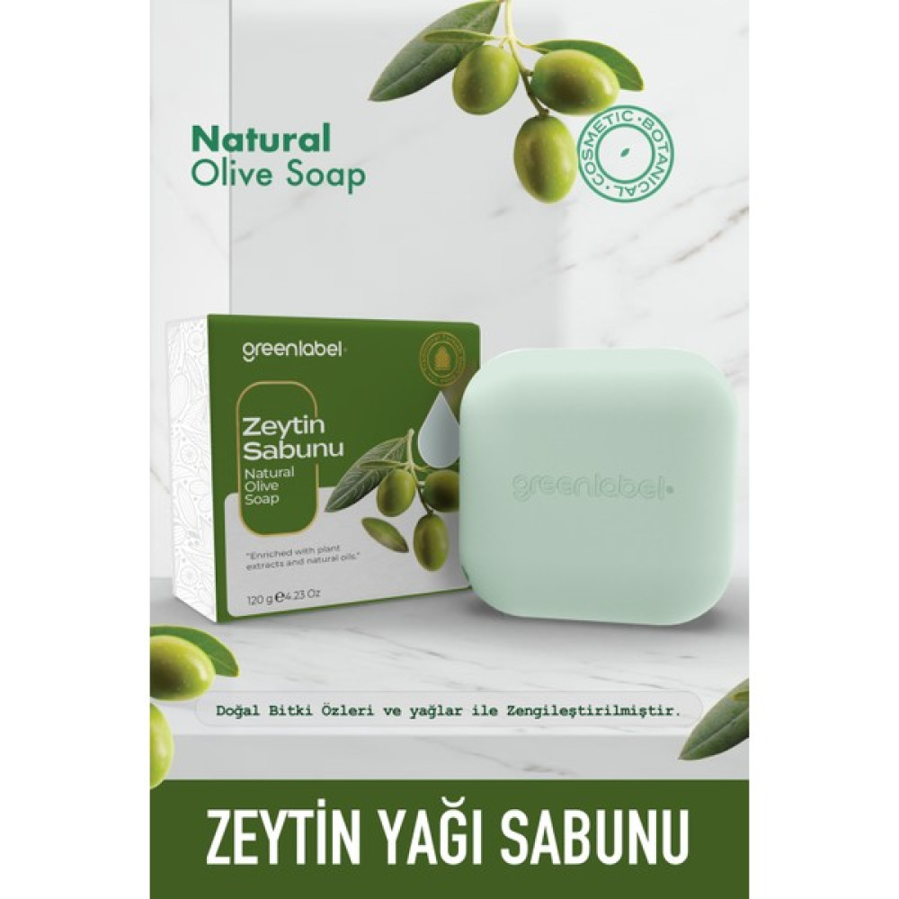 Green Label Zeytinyağı Sabunu Natural Saç ve Cilt Besleyici 120GR. Sabunlar Fiyatı