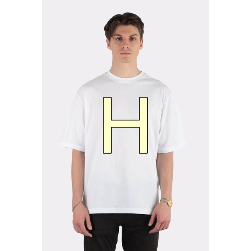 Green Mint Beyaz Oversize T-Shirt H Is For Huxley Erkek T-shirt Fiyatı