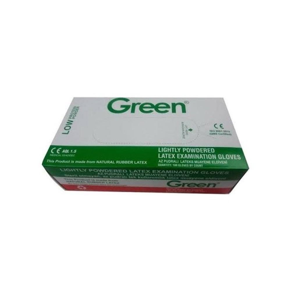 Green Pudralı Eldiven L (42) Beden Büyük Boy Beyaz Temizlik Malzemeleri Fiyatı