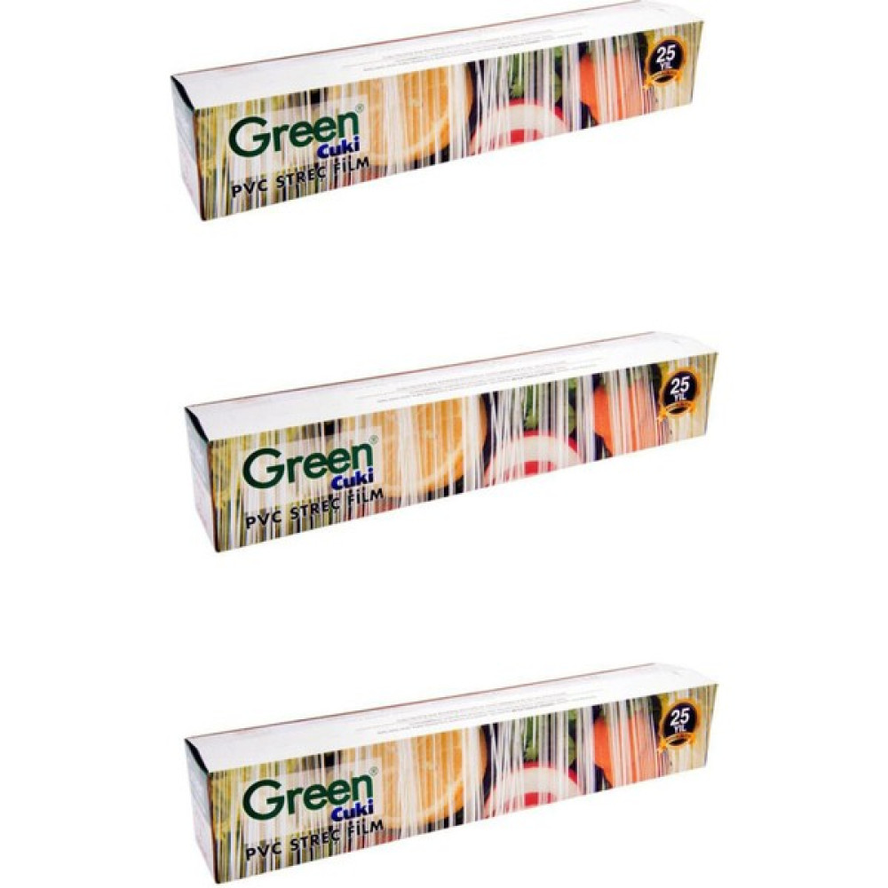 Green Pvc Streç Film Folyo - Gıdaya Uygun - 9 Mikron - 45 Cm. x 300 Metre - 3 Paket Oto Boyaları Fiyatı