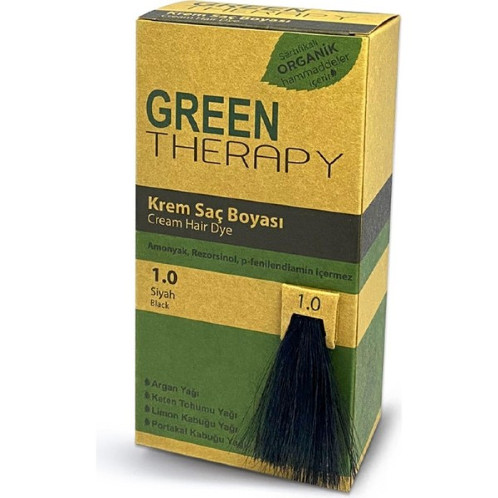 Green Therapy Krem Saç Boyası 1.0 Siyah - 1 Saç Boyası Fiyatı