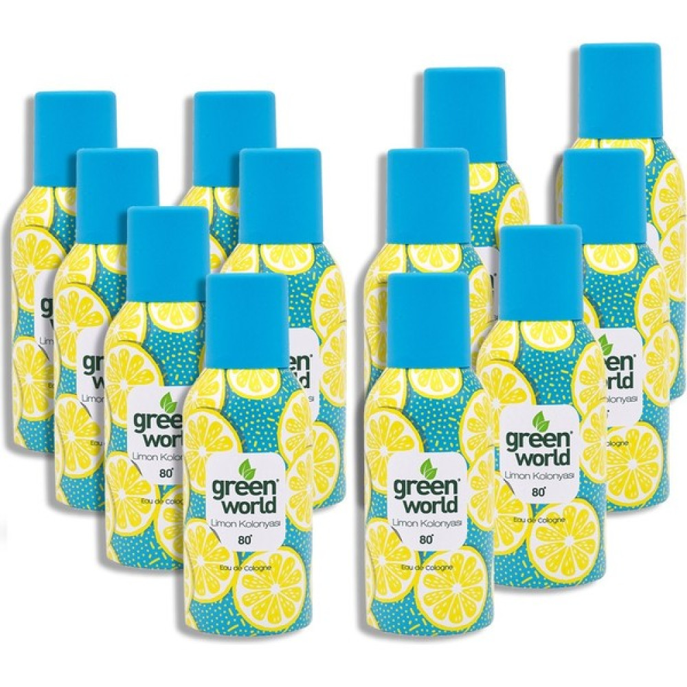 Green World 12'li Aerosol Sprey Kolonya Limon 12 X 150 ml Kolonya & Gülsuyu Fiyatı
