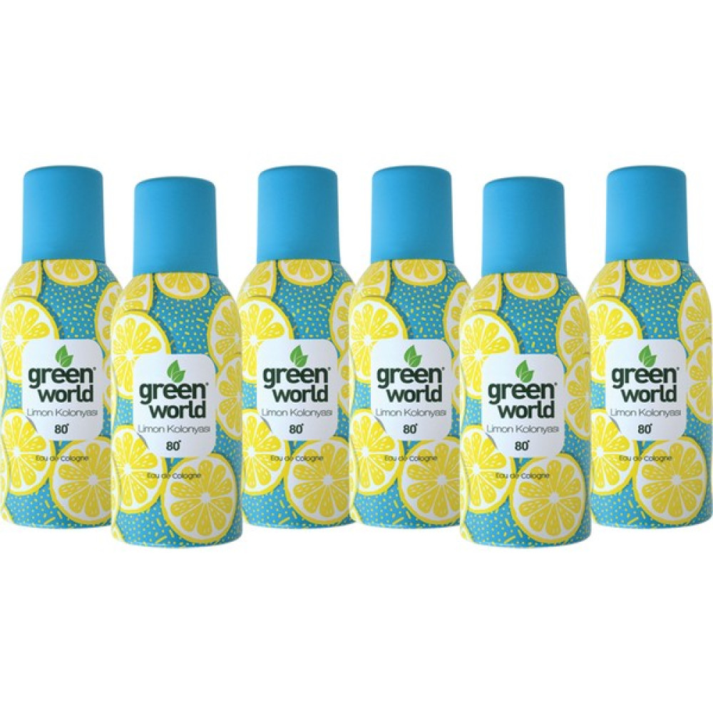 Green World 6'lı Aerosol Sprey Kolonya Limon 6X150 ml Kolonya & Gülsuyu Fiyatı