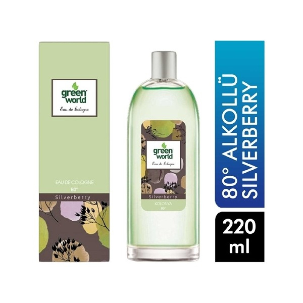 Green World Cam Şişe Kolonya Silver Berry 220 Ml. Kolonya & Gülsuyu Fiyatı