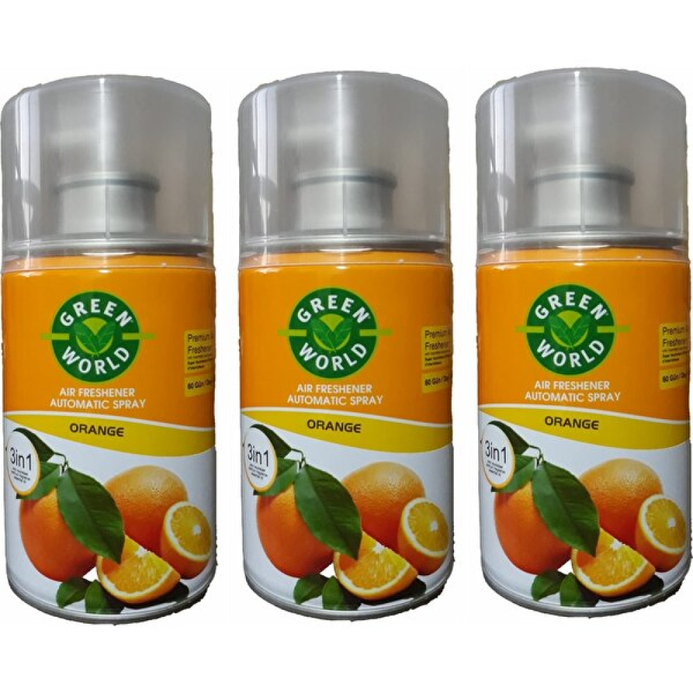 Green World Oda Kokusu Parfümü Orange Portakal Kokusu Otomatik Makine Yedek Sprey 3 x 250 ml Oda Kokusu Fiyatı