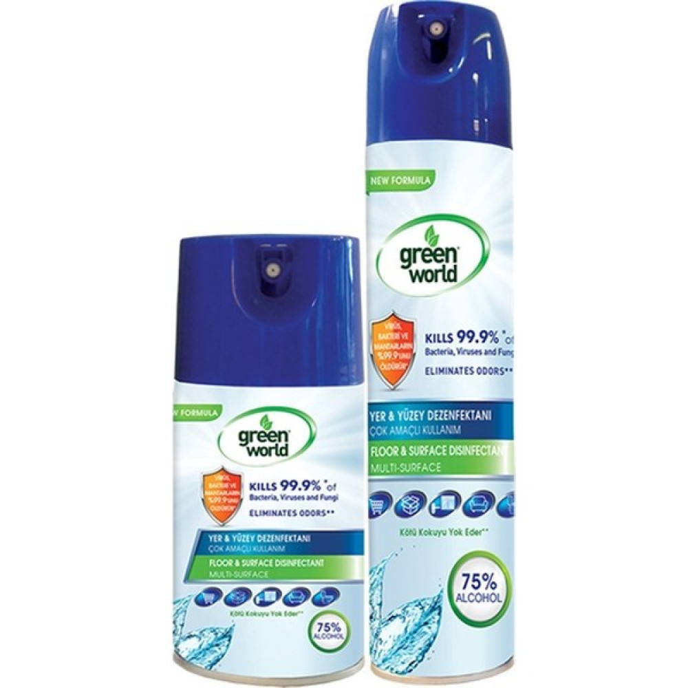 Green World Set Yer & Yüzey Dezenfektanı 2'li 250+300 ml - 550 ml Hijyen ve Temizlik Fiyatı