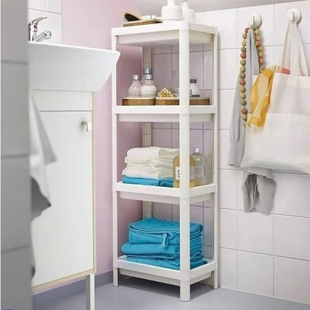 Greenfor Evlife 4 Katlı Beyaz Çukur Bölmeli Banyo Raf Düzenleyici Banyo Dolabı / Mobilyası Fiyatı