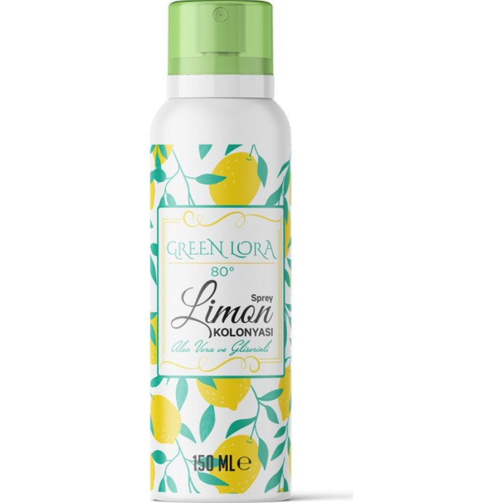 GreenLora Sprey Limon Kolonyası 80° Aloe Vera ve Gliserinli 150 ml Kolonya & Gülsuyu Fiyatı