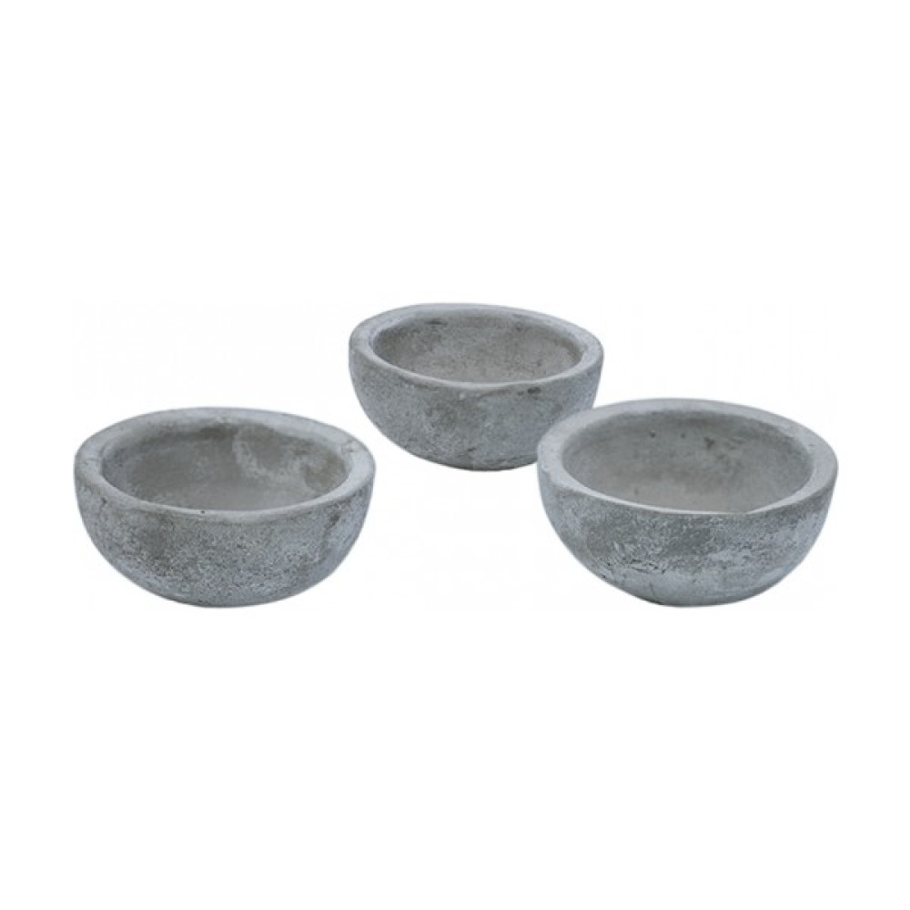 Greenmall Yuvarlak Üçlü Mini Beton Saksı Saksı ve Aksesuarları Fiyatı