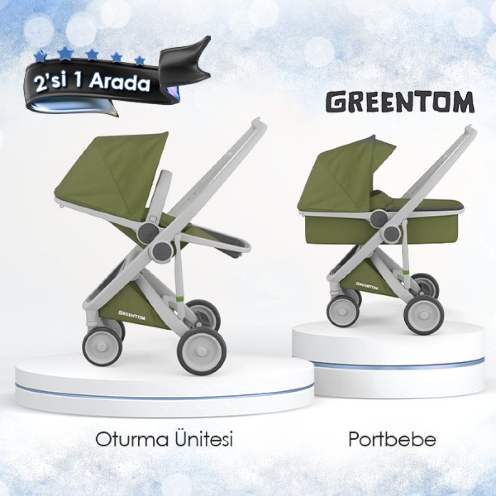 Greentom 2si 1 Arada Set - Haki Bebek Arabası-Puset Aksesuarları Fiyatı