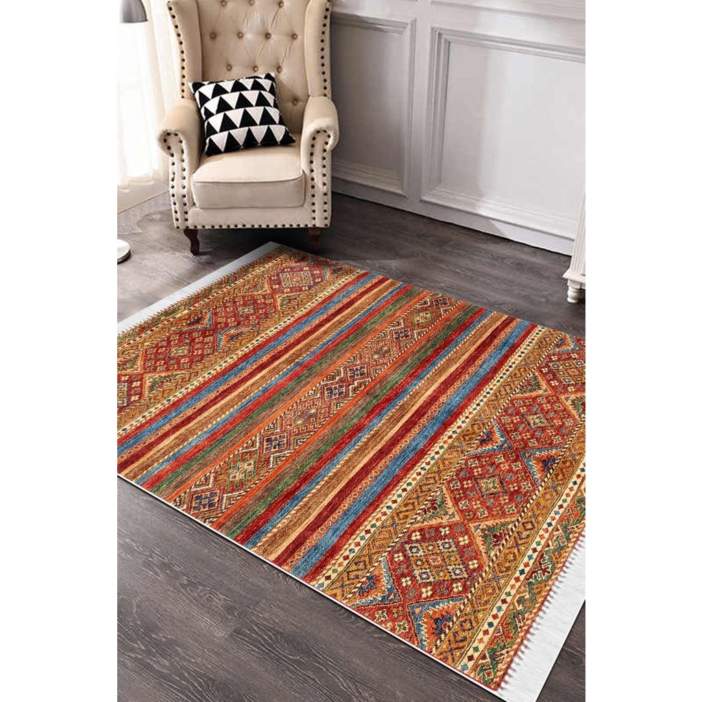 Grefilo İskandinav Desen Kaymaz Taban Salon - Oturma Odası Halısı - 80 x 300 cm - Kırmızı Salon Halısı Fiyatı