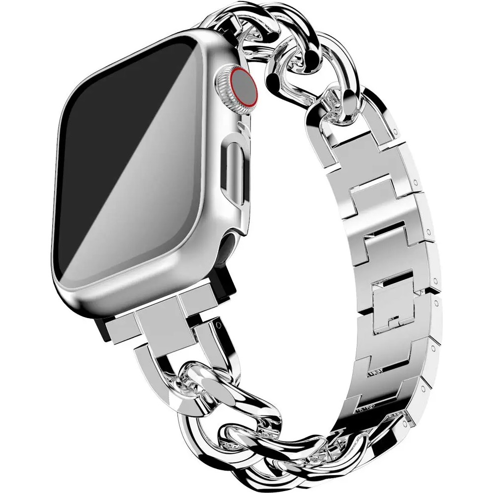 Gregoss Apple Watch 38 40 41 mm Seri 10-42mm Seri 9/8/se/7/6/5/4/3/2/1 Paslanmaz Çelik Metal Kordon - Silver Akıllı Saat Aksesuarı Fiyatı