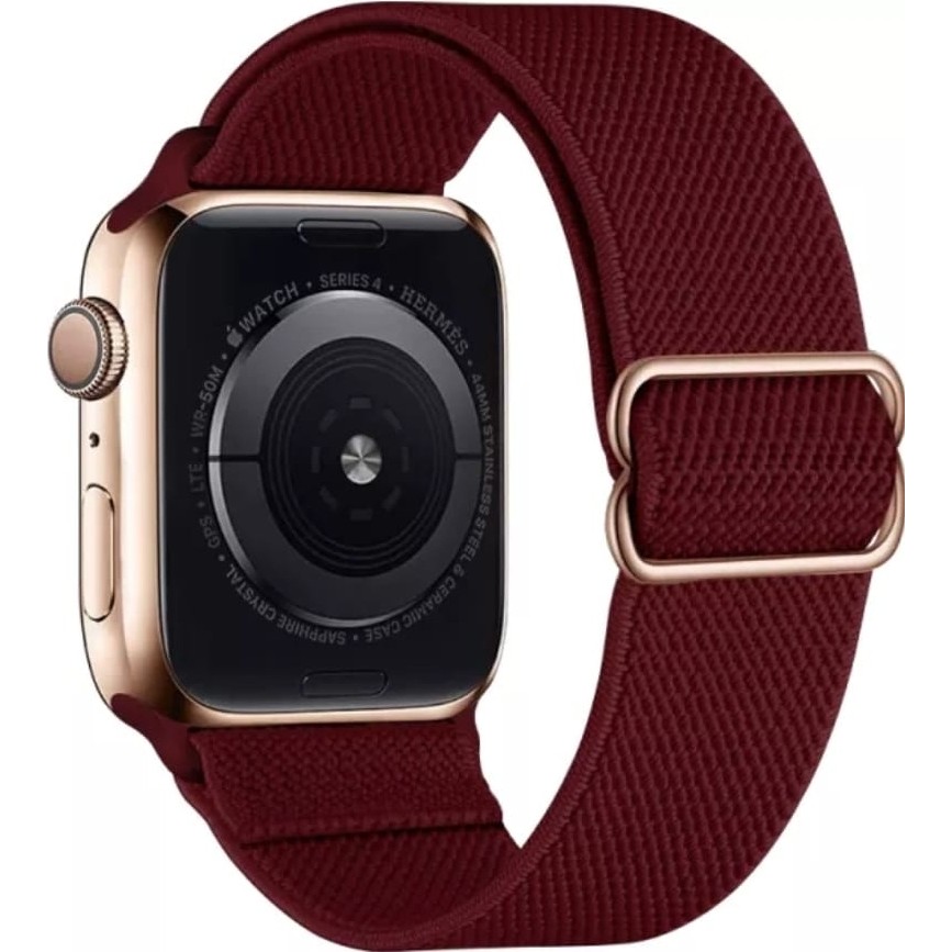 Gregoss Apple Watch Uyumlu Saat Bandı ( 38-40-41 Mm)Ayarlanabilir Esnek Tokalı Kordon Kayış - Bordo Diğer Fiyatı