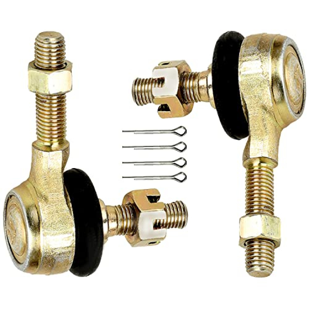 GREHUA 10-10mm Left & Right Tie Rod Ball Joint Compatible with 125cc 110cc 90cc 70cc 50cc TaoTao Coolster Baja Kazuma Roketa Chinese Kids ATV Quad 4 Wheeler Go Kart Pit Dirt Bike Moped Scooter Parts