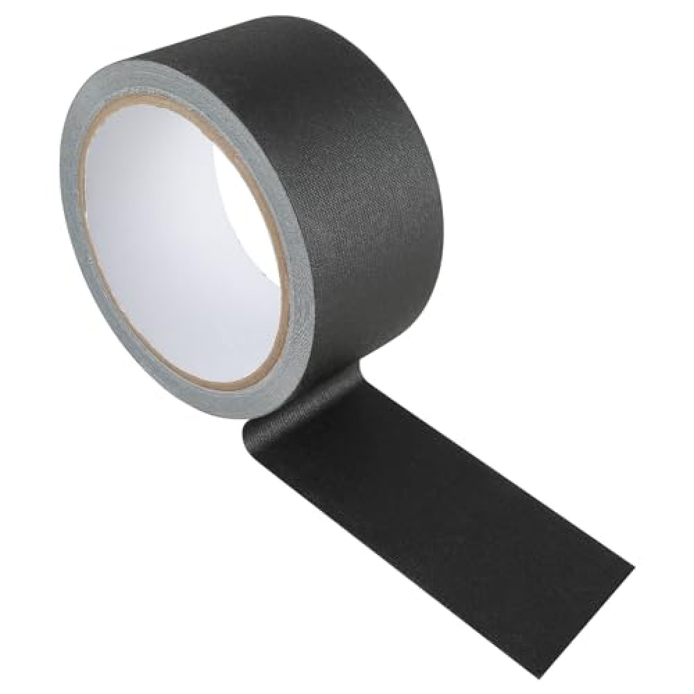 Grevosea Book Binding Tape - 2 Inch by 33 Feet Self Adhesive Non Reflective Cloth Tape for Old, Antique Books - Daily Supplies (Black)
