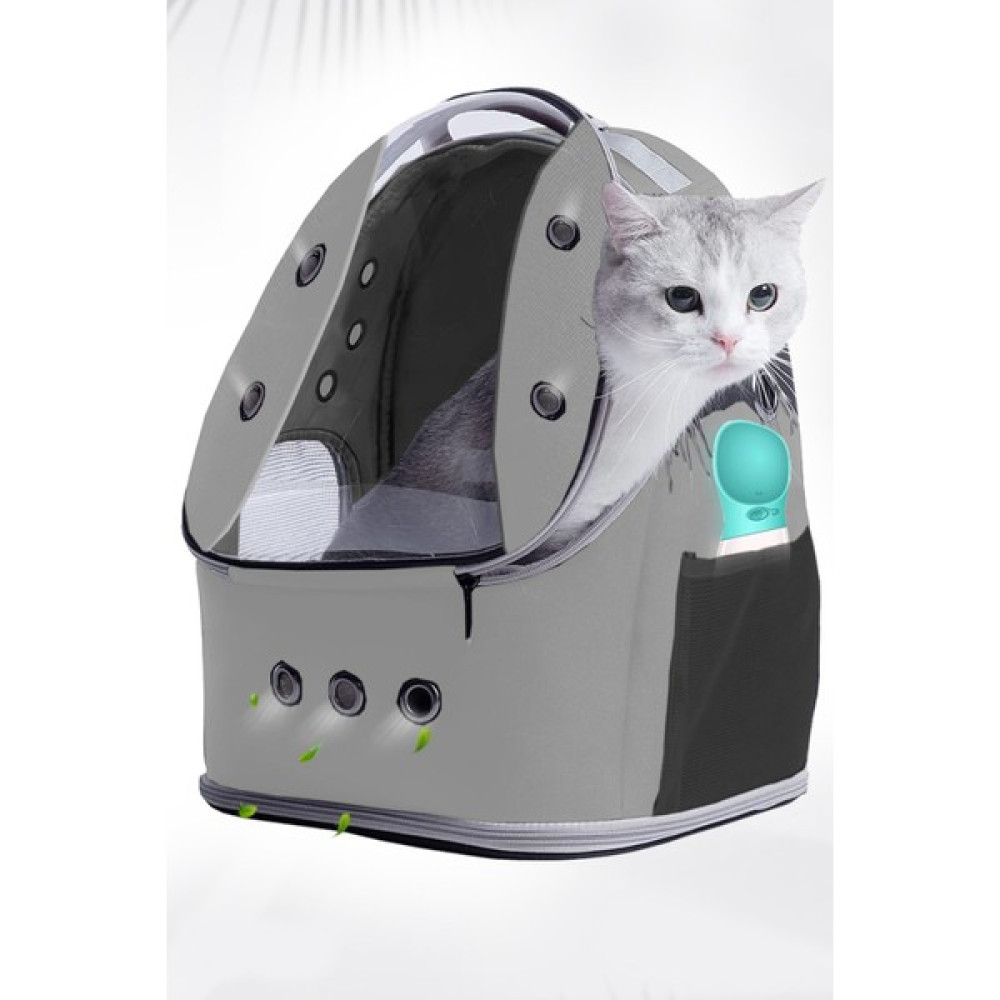 Gri 13 Hava Kanallı Büyük Boy Kedi Çantası 8 kg Taşıma Kapasiteli 42X25X33 cm Kedi Taşıma Çanta Evcil Hayvan Ürünleri Fiyatı