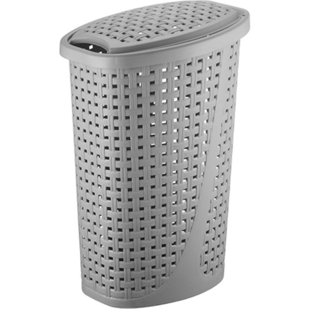Gri Gri Slim 45 Lt Çamaşır Sepeti - Plastik - Gri Dar Alan Çamaşır Sepeti 60 x 40 45 L Plastik - 0 Sepet Fiyatı