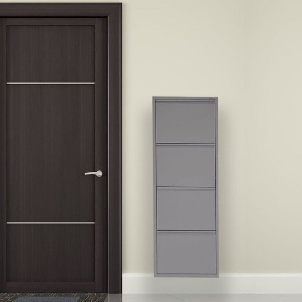 Gri Metal Ayakkabilik Mac4 - 4 Kapakli - 50X15x136 H Ayakkabılık Fiyatı