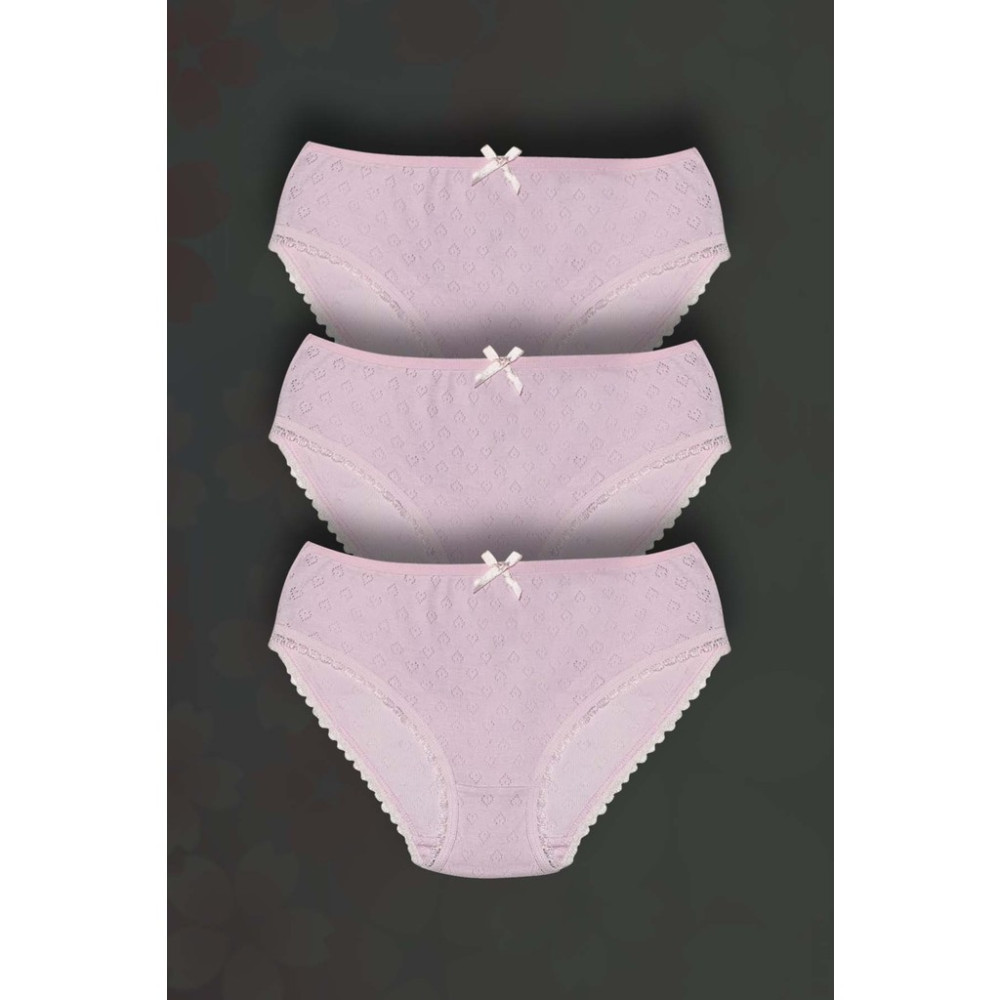 Gri Mor Tekstil 3'lü Kız Çocuk Pamuk Dantelli Pembe Slip Külot Erkek Boxer Fiyatı