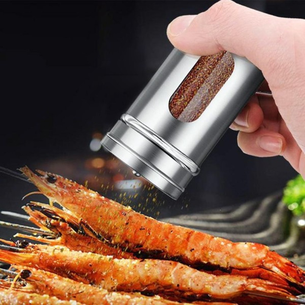 Gri Paslanmaz Çelik Baharat Kavanozları Cam Yayılan Şişe Barbekü Baharat Pot Biberlik Kürdan Tutucu Tuzluk U (Yurt Dışından) - Renkli - 1 lt Baharat Setleri & Baharatlıklar Fiyatı