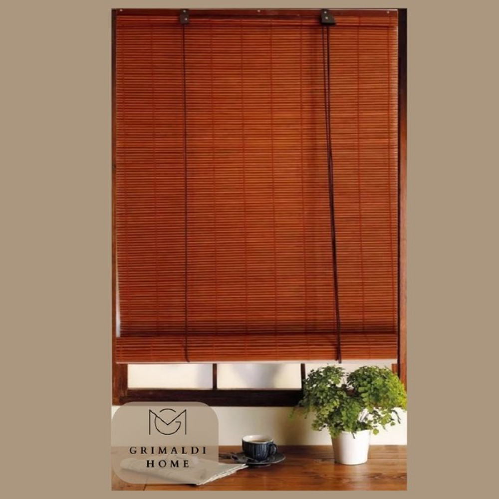 Grimaldi Stor Perde Bambu Balkon Işyeri Iç Mekan Güneşlik - Ceviz - 150 x 180 cm Stor Perde Fiyatı