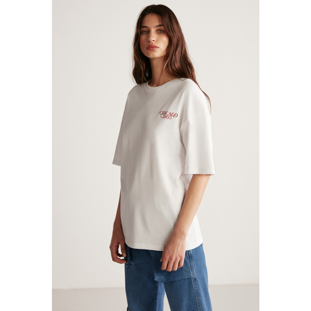 GRIMELANGE Janna Oversize / T-shirt S Beden Bayan T-shirt Fiyatı