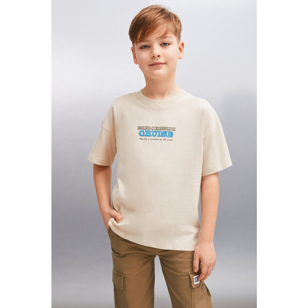 Grimelange ORAN Erkek Bej T-Shirt Erkek T-shirt Fiyatı