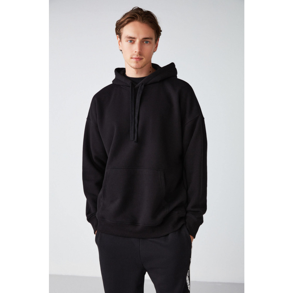 GRIMELANGE Steve Erkek Yumusaçık Kumaşlı Kapüşonlu Kordonlu Oversize Fit Sweatshirt XL Beden Bayan Sweatshirt Fiyatı