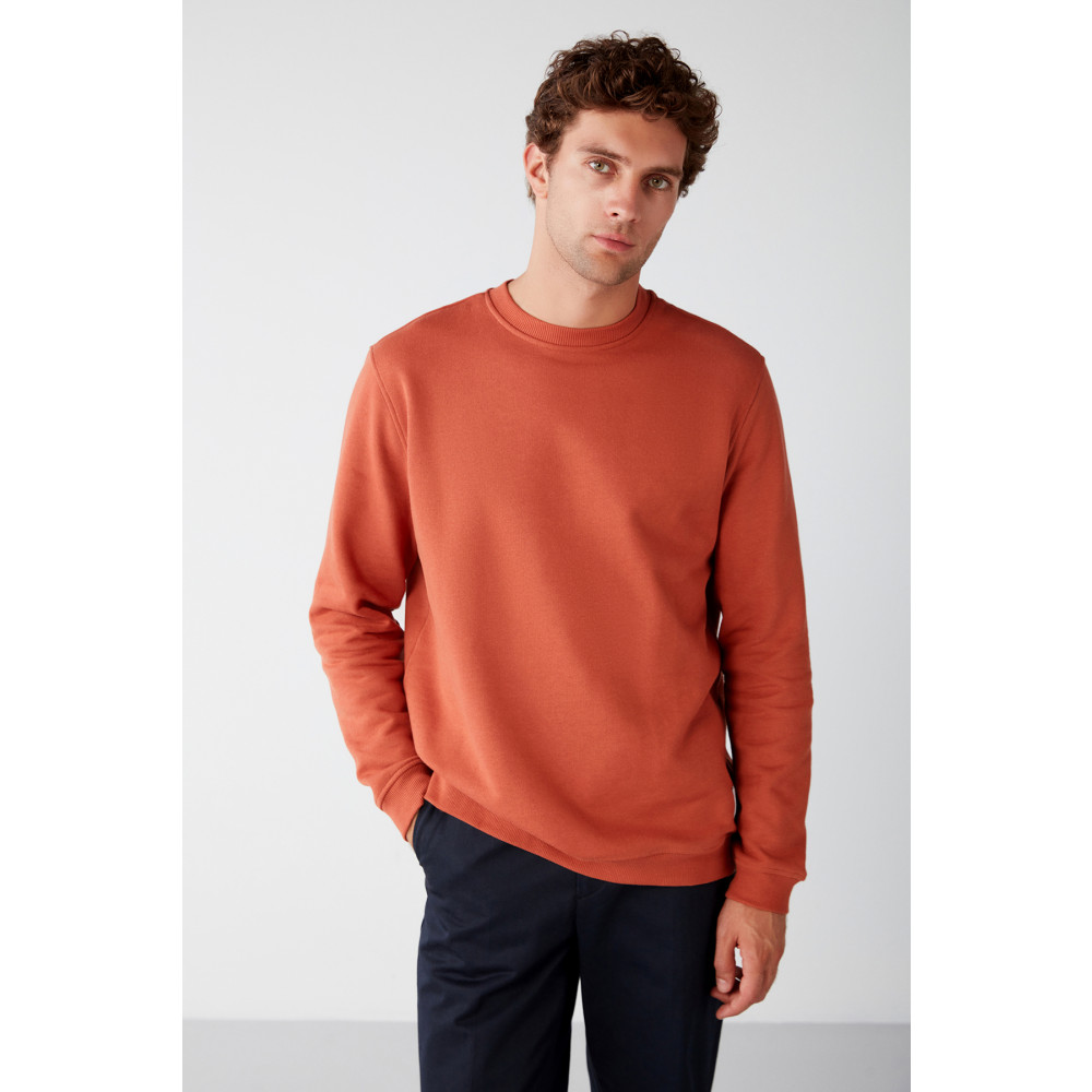 GRIMELANGE Travıs Turuncu Renk Bisiklet Yaka Sweatshirt XL Beden Bayan Sweatshirt Fiyatı