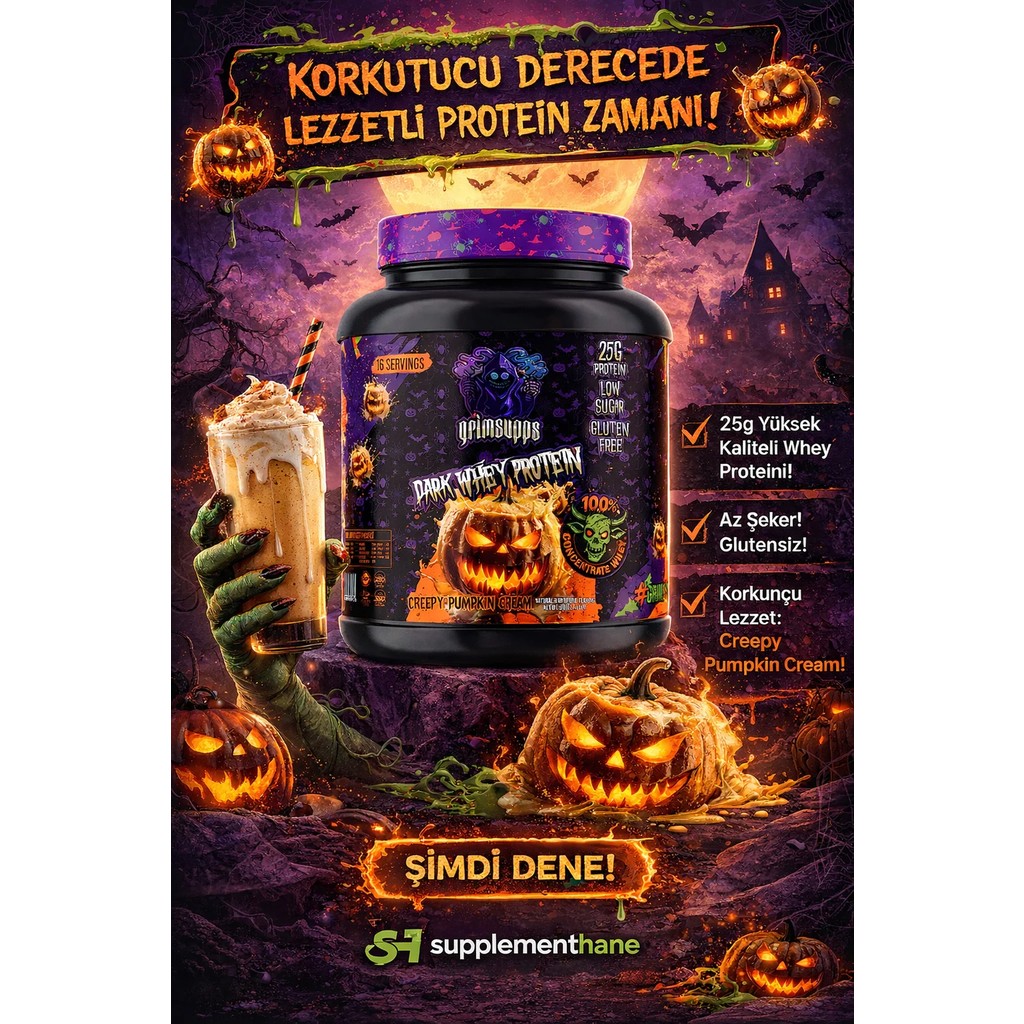 Grimlabs Grimsupps Dark Whey Protein Tozu 528G - Creepy Pumpkin Cream - 25G Protein - Aromasız SSD / Solid State Drive Fiyatı