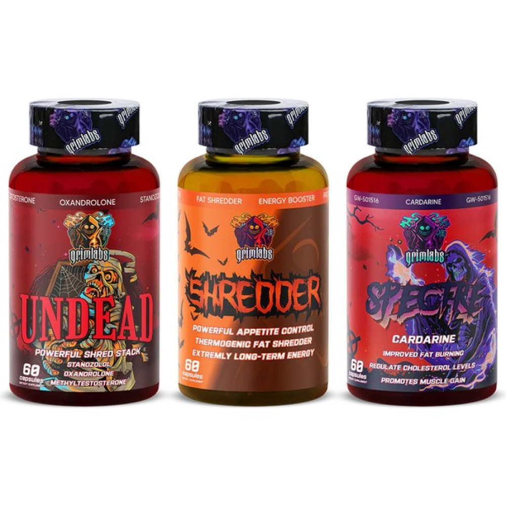 Grimlabs Xxl Seti - Shredder Fat Burner & Undead Ox& Spectre Cardarine - 60 KAPSÜL Sporcu Besinleri Fiyatı