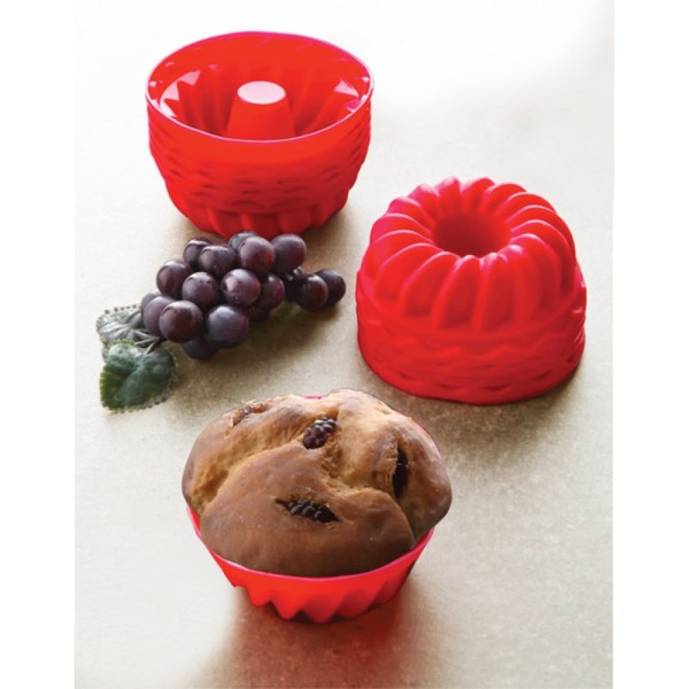 Grimor Life 12 Li Yıkanabilir Mini Muffin Pişirme Kalıbı, Silikon Muffin, Cupcake Kalıbı Kırmızı Kek Kalıpları Fiyatı