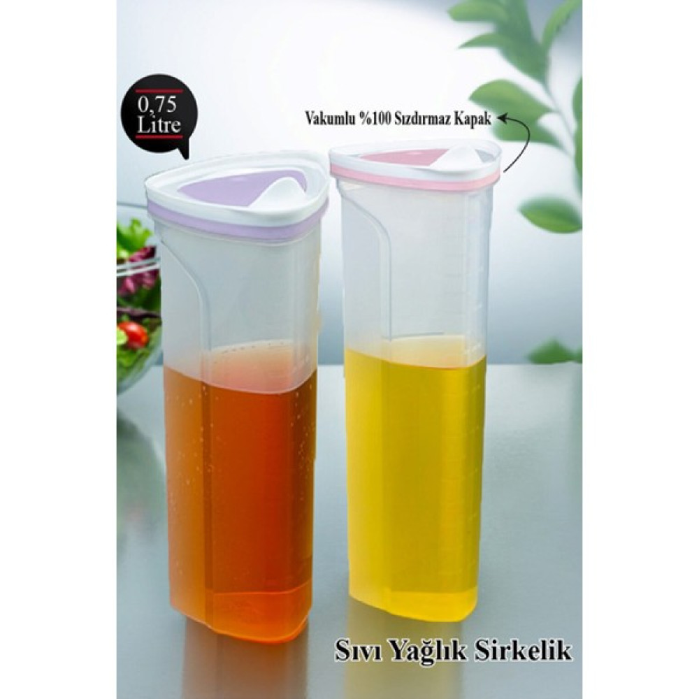 Grimor Life Ölçekli Pratik Yağdanlık Plastik Sıvı Yağlık Sirkelik Sos Şişesi - Şeffaf - 1 lt Mutfak Gereçleri Fiyatı