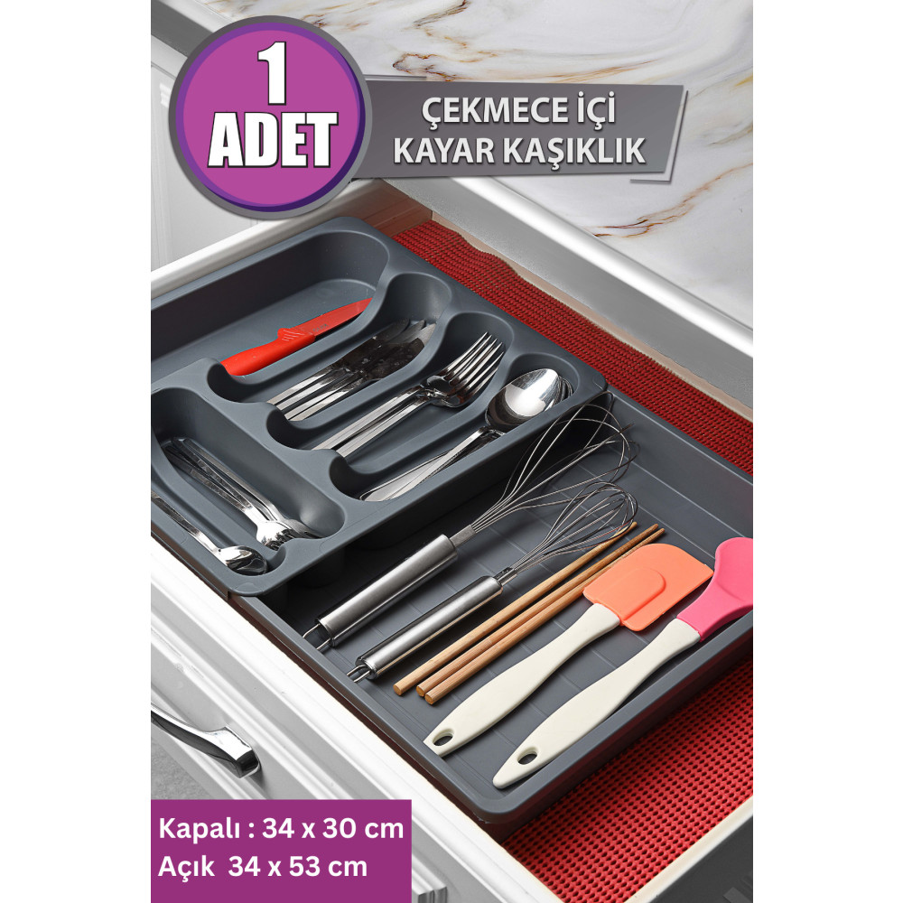 GRİMOR Life Uzayabilen Ayarlanabilir Pratik Çekmece Içi Kaşıklık Mutfak Gereçleri Fiyatı