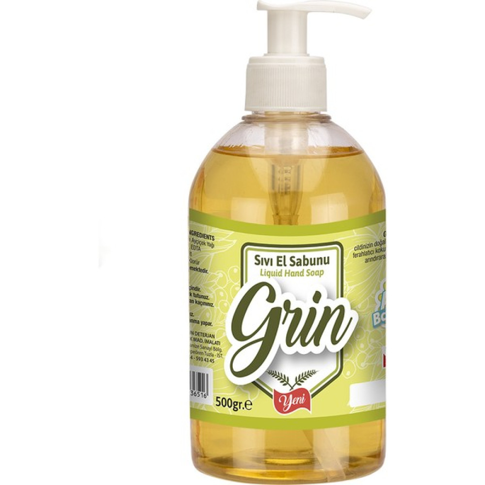 Grin Ekolojik Arap Sabunu, 4 Adet 0.5kg Organik Likit Sabun, Hindistan Cevizi Yağlı Doğal Sıvı Sabun, Formul, Paket Toplam 2 Kg Sabunlar Fiyatı