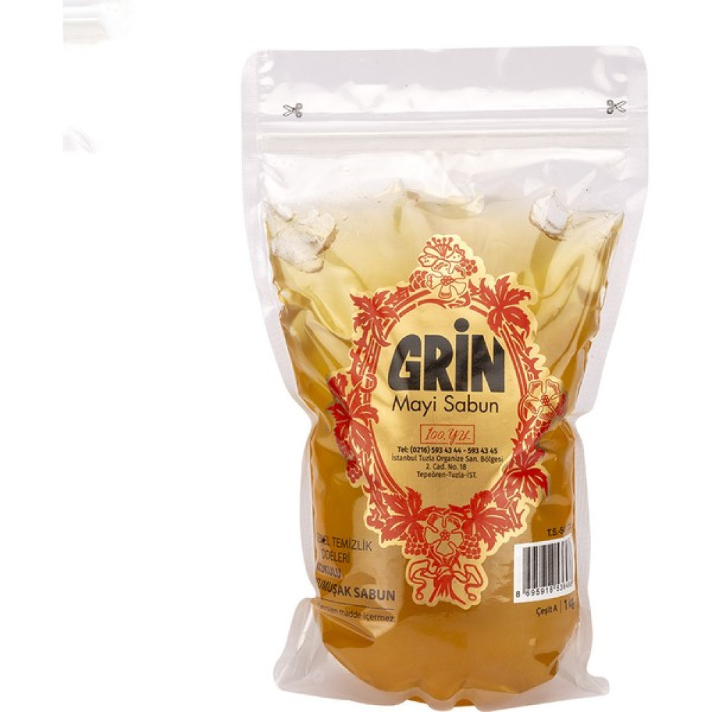 Grin Ekolojik Arap Sabunu, 4 Adet 1 Kg Organik Jel Sabun, Ayçiçek Yağı Özlü Doğal Sıvı Sabun, Formul, Paket Toplam 4 Kg Sabunlar Fiyatı