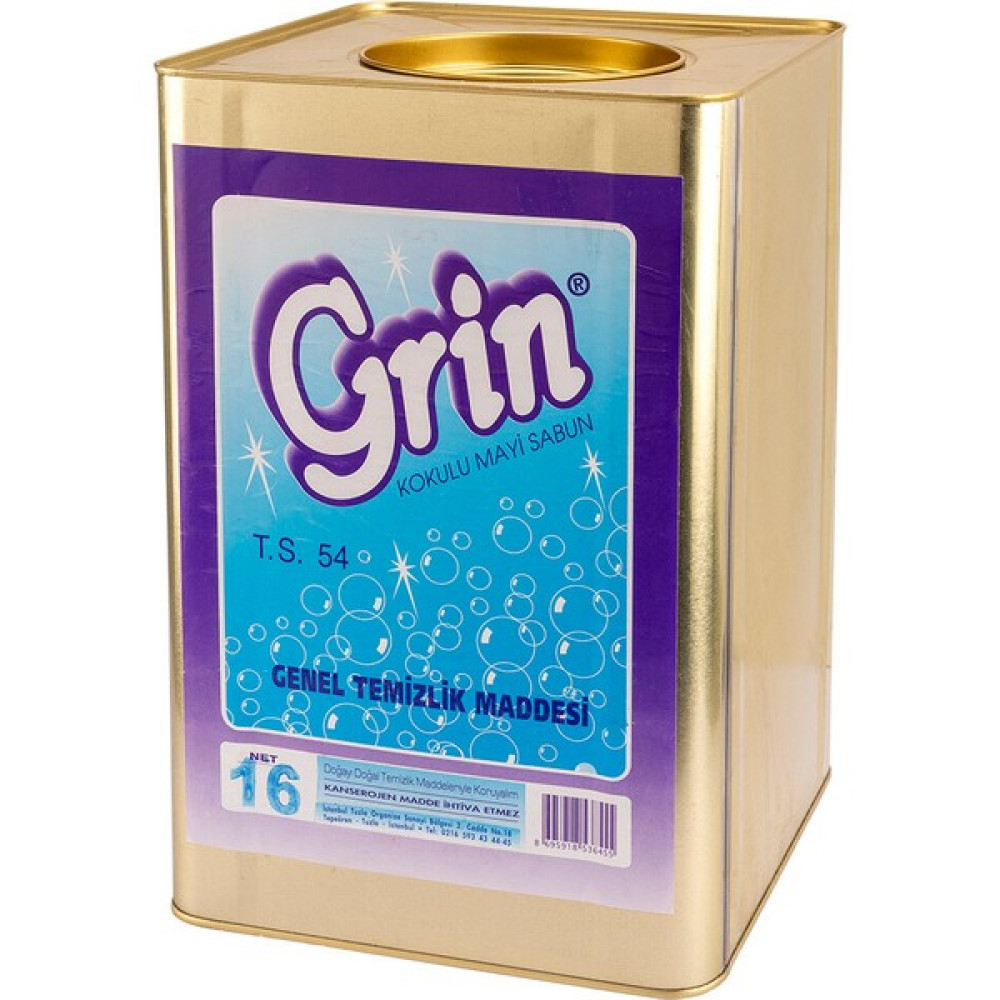 Grin Ekolojik Arap Sabunu Teneke 16 kg Parlatıcı ve Temizleyiciler Fiyatı
