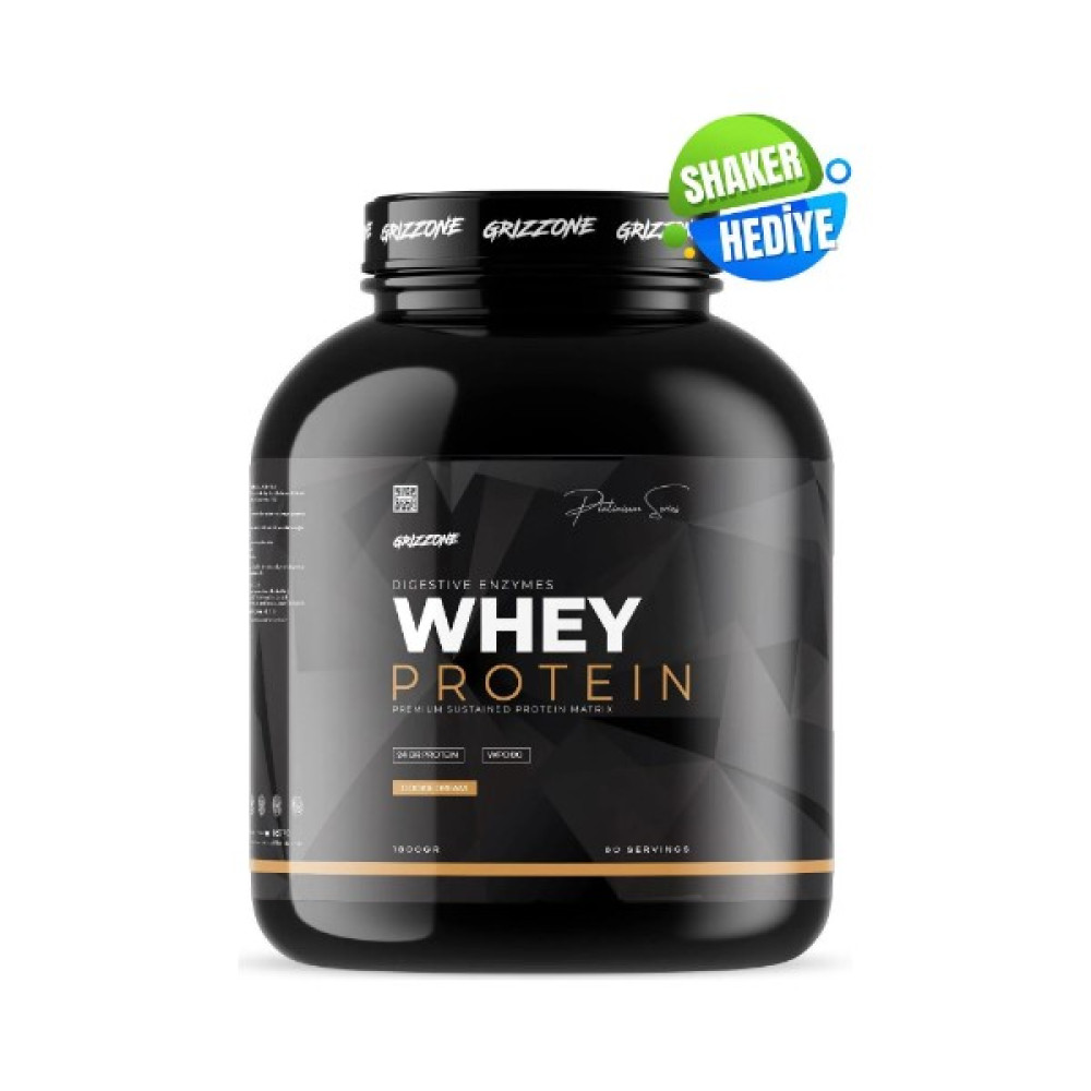 Grizzone Grızzy Whey Proteın Pro Wpc80 1800 Gr 60 Servıs + SHAKER ( GOFRET ) - Cookies&Cream Oto Boyaları Fiyatı