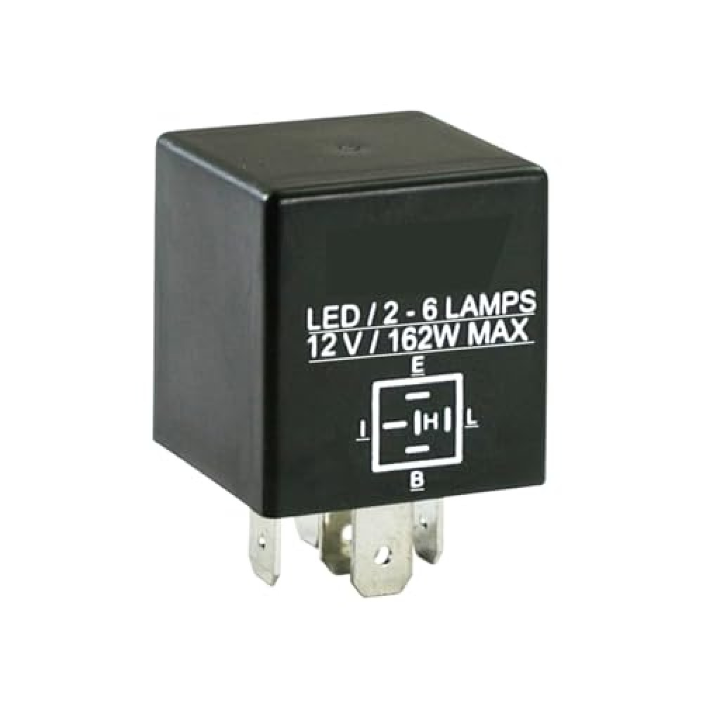 GROBARPART LED Turn Signal Flasher Relay 5 Pin Compatible with Ford F150 98-10 | Compatible with F-250 F-350 F-450 F-550 F250 F350 F450 F550 Super Duty 98-10 | Compatible with RAM 1500 2500 3500 98-10